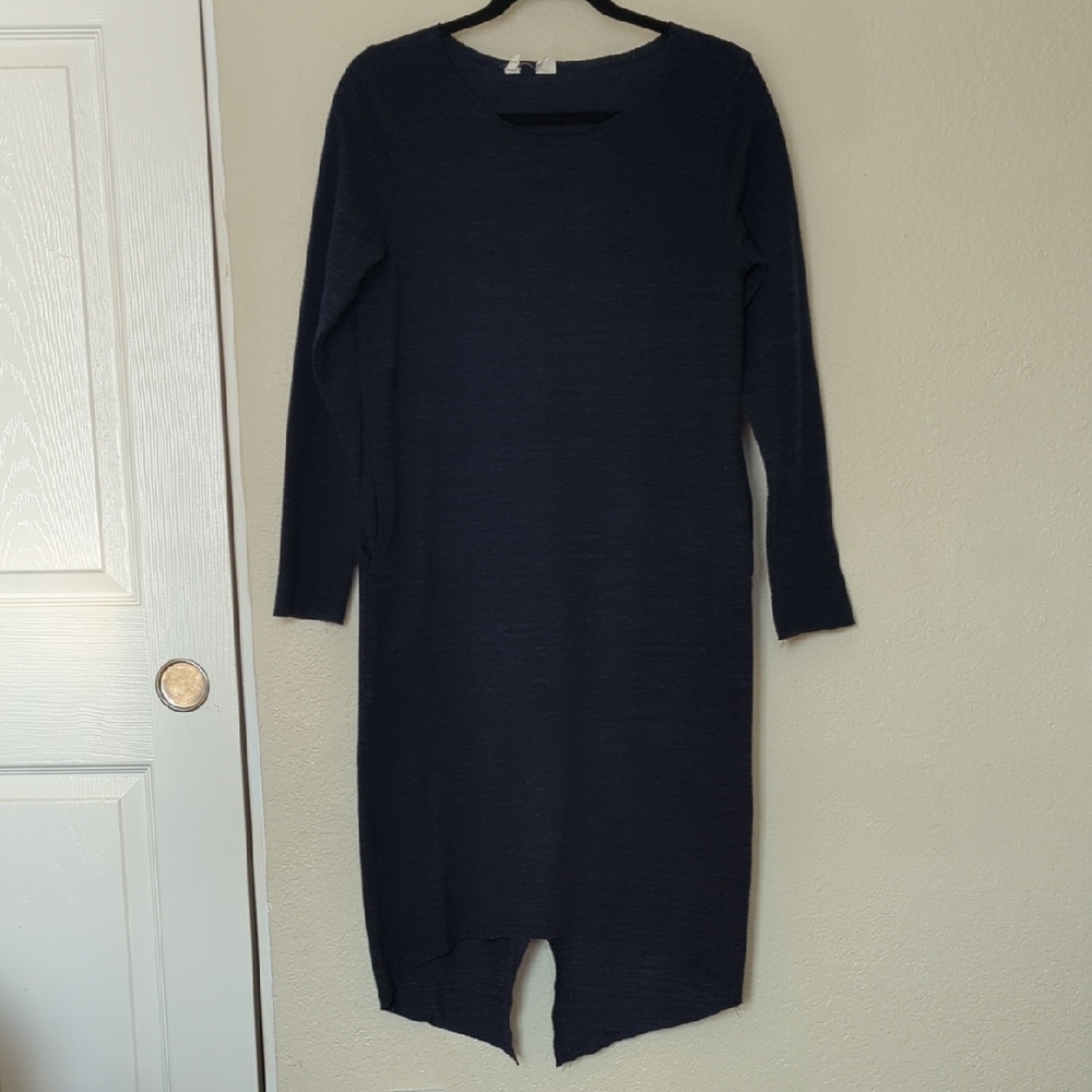 Moth Navy Long Sleeve Dress